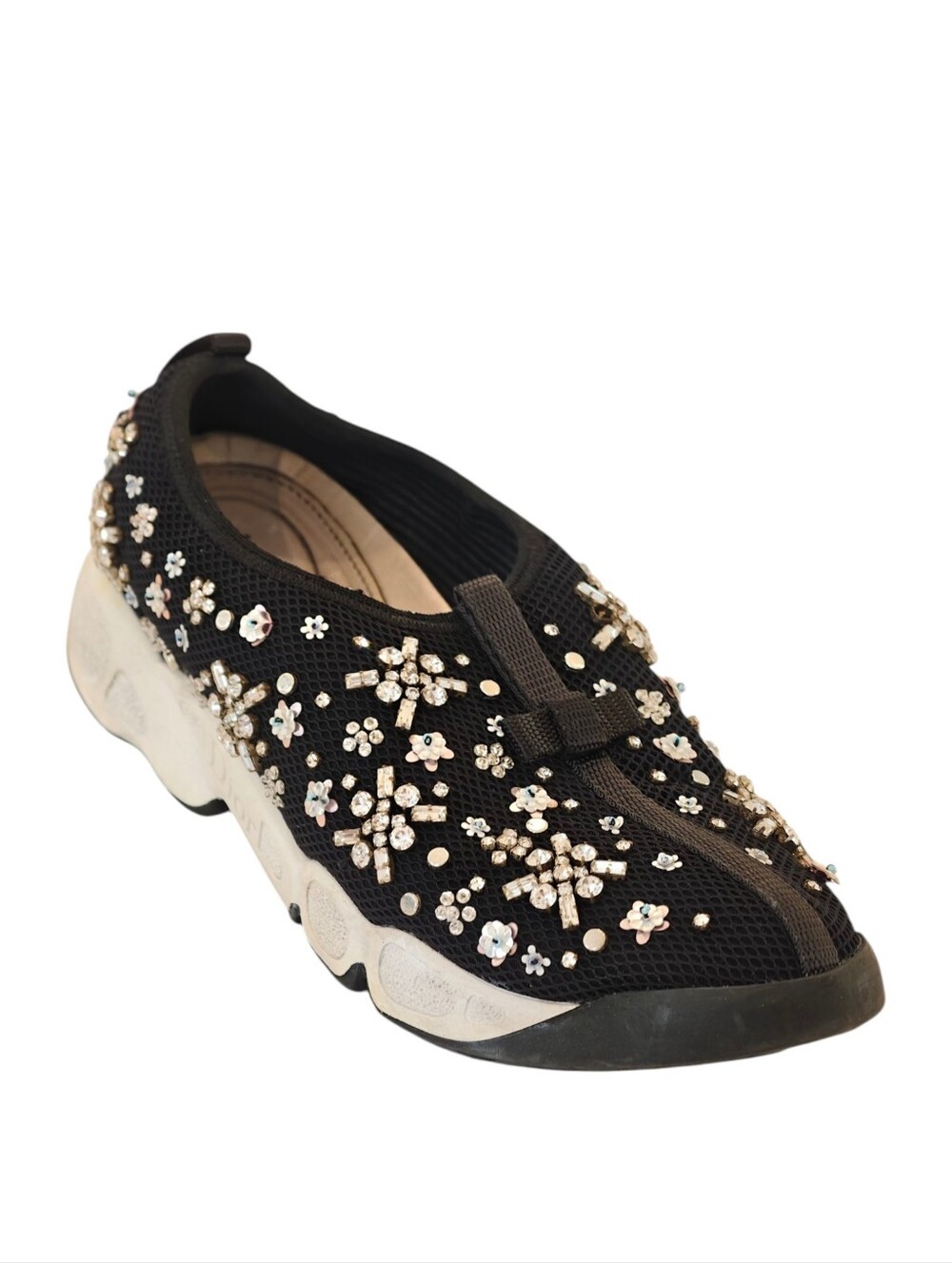 Dior Black Mesh Fusion Embellished Sneakers